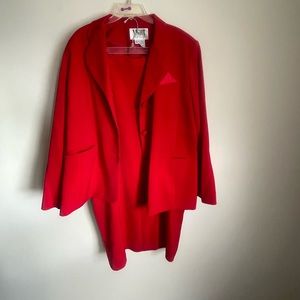 Night Studio New York vibrant red woman’s business suit